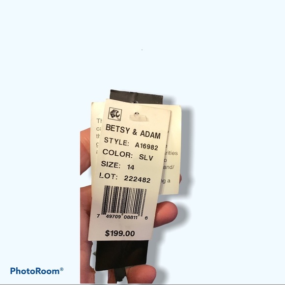 🆕 Betsy & Adams Silver Sequin Dress size 14 - Picture 5 of 5